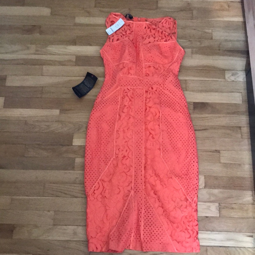 NWT Bebe multilace paneled midi dress 8